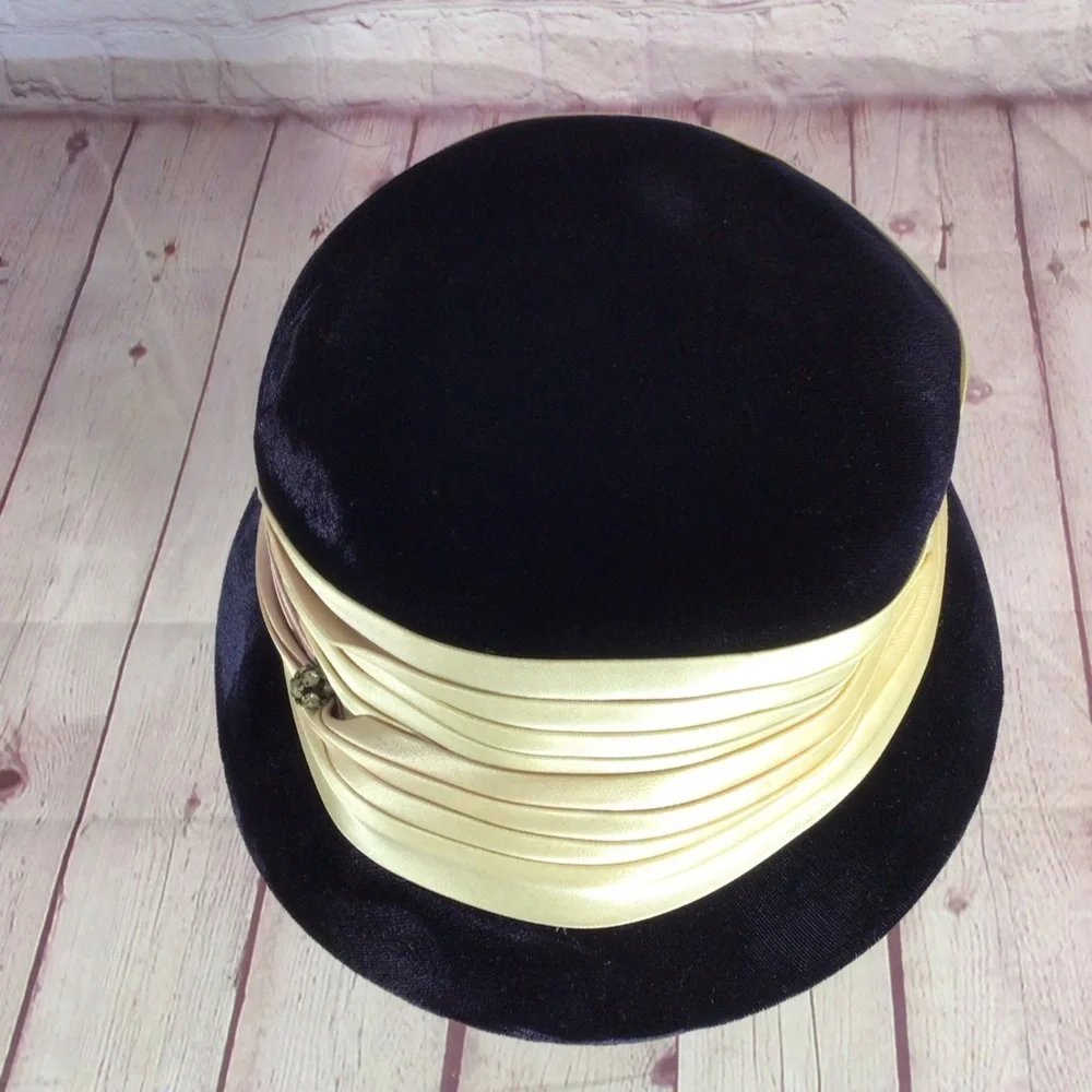 Vintage Purple Hat with Ombré Wrap and Rhinestone Accent - Picture 8 of 10